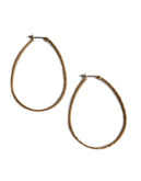 Lucky Brand Medium Oblong Hoop Earrings - GOLD