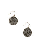 Lucky Brand Pave Disk Drop Earrings - SILVER