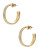 A.B.S. By Allen Schwartz Framed Glitter Hoop Earrings - GOLD