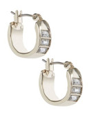 Kensie Huggie Baguette Hoop Earrings - GOLD