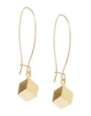 Kensie Wire Drop Cube Earrings - GOLD
