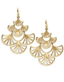 Trina Turk Gold-tone Fan Chandelier Earrings - GOLD