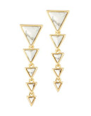 House Of Harlow 1960 Meteora Drop Earrings - WHITE/GOLD