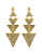 House Of Harlow 1960 Pave Tribal Triangle Earrings - GOLD