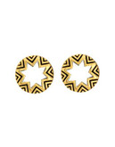 House Of Harlow 1960 Mini Sunburst Stud Earrings - WHITE/GOLD