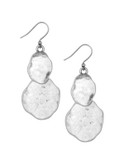 Lucky Brand Double Hammered Disc Earrings - SILVER