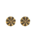 House Of Harlow 1960 Pave Medallion Stud Earrings - GOLD