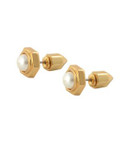 Cc Skye Monroe Double-Sided Faux Pearl and 12K Gold-Plated Stud Earrings - GOLD