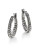 A.B.S. By Allen Schwartz Hematite Pave Hoop Earrings - WHITE