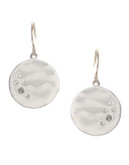 Kenneth Cole New York Pave Silver Circle Drop Earring - SILVER