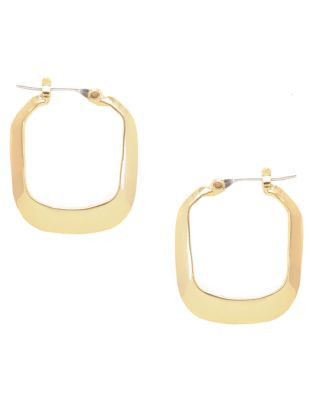 Kenneth Cole New York Small Rectangle Hoop Earring - GOLD