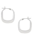 Kenneth Cole New York Small Rectangle Hoop Earring - SILVER