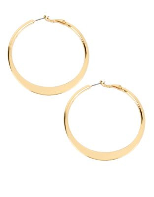 Kenneth Cole New York Sculptural Hoop Earring - SHINY GOLD