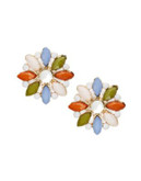 R.J. Graziano Filigree Floral Stud Earrings - MULTI COLOURED