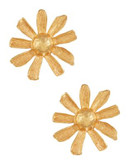 Gerard Yosca Large Flower Stud Earrings - GOLD