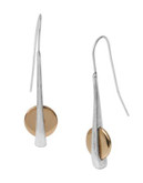 Robert Lee Morris Soho Blue Dimension Two Tone Stick and Circle Linear Earring - TWO TONE