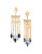 Kenneth Cole New York Blue Rays Mixed Shaky Faceted Stone Multi Chain Chandelier Earring - BLUE