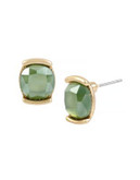 Kenneth Cole New York Honeycomb Faceted Stone Stud Earring - GREEN