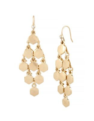 Kenneth Cole New York Honeycomb Geometric Chandelier Earring - GOLD