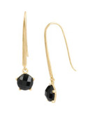 Kenneth Cole New York Jet Jewels Faceted Stone Long Drop Earring - JET