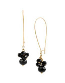 Kenneth Cole New York Jet Jewels Shaky Faceted Bead Cluster Long Drop Earring - JET