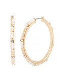 Kenneth Cole New York Fringe Worthy Woven Faceted Bead Hoop Earring - COLORADO