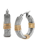 Robert Lee Morris Soho That's A Wrap Wire Wrapped Small Hoop Earring - TWO TONE