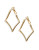 R.J. Graziano Cursive Diamond Hoop Earrings - GOLD