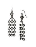 Kenneth Cole New York Crystal Faceted Stone Chandelier Drop Earrings - SILVER