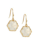 Trina Turk Hexagon Stone Drop Earrings - WHITE