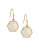Trina Turk Hexagon Stone Drop Earrings - WHITE