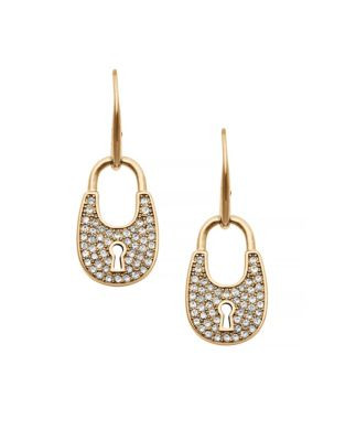 Michael Kors Heritage Padlock Earrings - GOLD