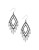 Lucky Brand Diamond Frame Pave Earrings - SILVER