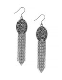 Lucky Brand Pave Chandelier Earrings - SILVER