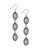 Lucky Brand Quartz Oval Pendant Earrings - SILVER