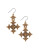 Lucky Brand Goldtone Cross Earrings - GOLD