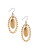 Lucky Brand Oval Frame Plate Earrings - GOLD