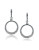 Carolee Phantom Pave Hoop Drop Earrings - WHITE