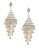 R.J. Graziano Rhinestone Fringe Earrings - GOLD