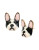 Betsey Johnson Sugar Critters Bulldog Stud Earring - BLACK/WHITE