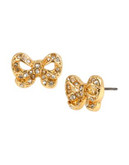 Betsey Johnson Sugar Critters Pave Bow Stud Earring - CRYSTAL