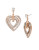 Betsey Johnson Rhinestone Heart Drop Earrings - CRYSTAL