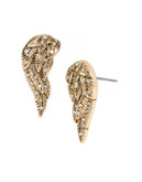 Betsey Johnson Embellished Wing Stud Earrings - WHITE