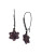 Betsey Johnson Panther Faceted Stone Flower Drop Earrings - PURPLE