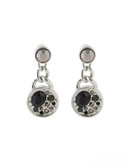 Jones New York Speckled Chain Drop Earrings - BLACK