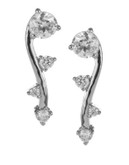 Nadri Floral Crawler Earrings - SILVER