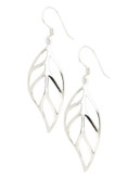 Expression Sterling Silver Leaf Earrings