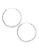 Expression Sterling Silver Glitter Hoop Earrings - LIGHT SILVER
