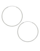 Expression Sterling Silver Diamond-Cut Hoops - SILVER