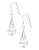 Expression Sterling silver drop earrings - CRYSTAL